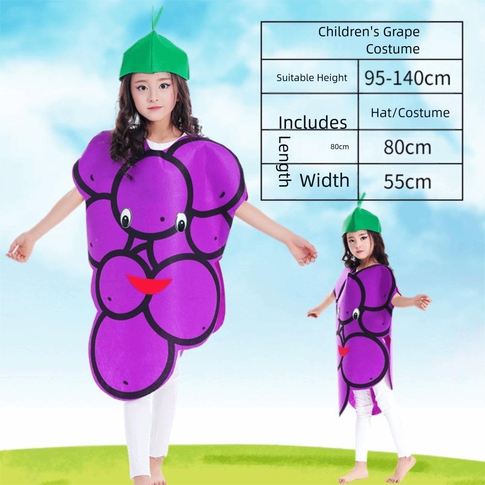 Přenosná vystoupení Cos Oblečení Ovocný kostýmový set Dětský halloweenský večírek Kostým Školní jeviště