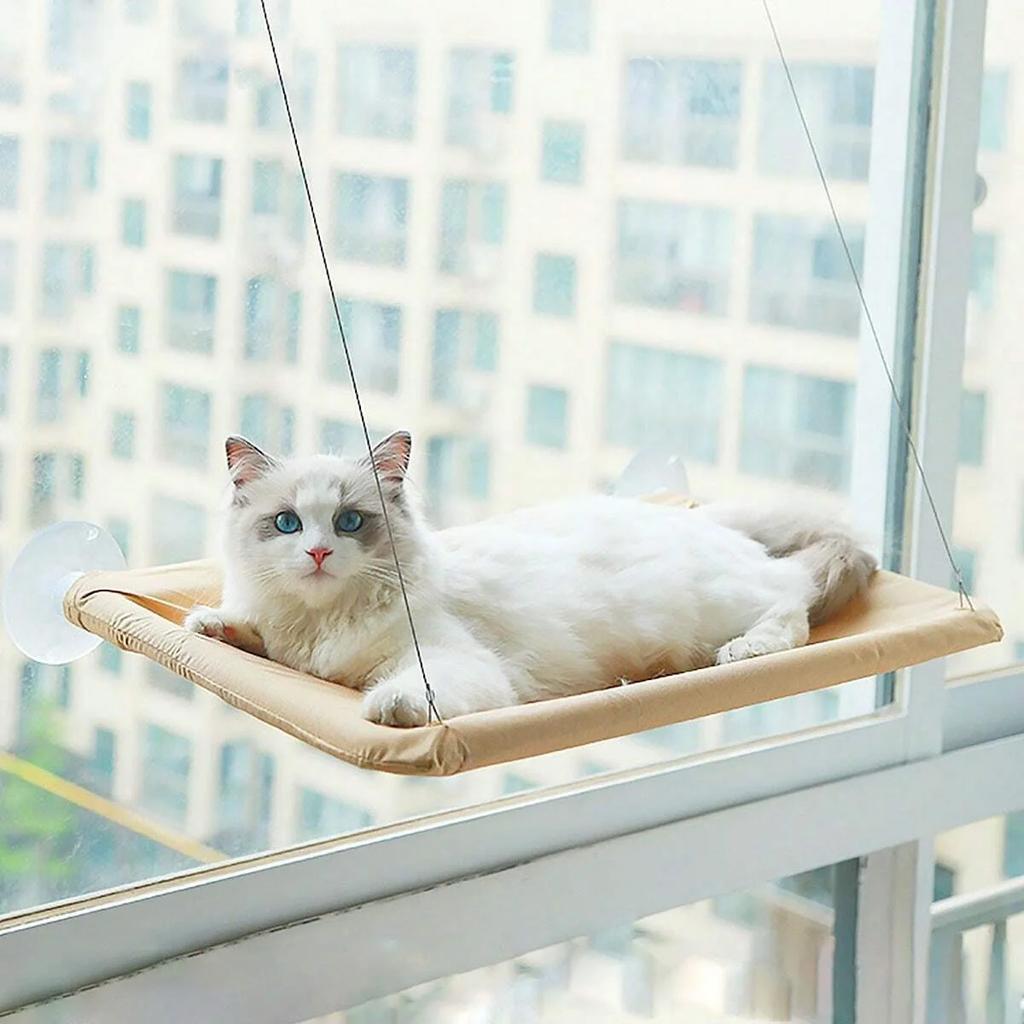 1pc-Pet Cat Hammock Suspended Cat Bed Cat Bed House Kitten Climbing Frame Clear Window Seat Pet Accessory