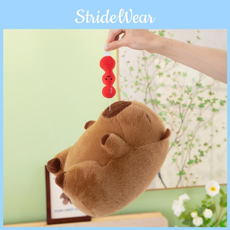 Adorable Capybara Plush Toy With Sweet Candy Style For New Year Good Luck Charm