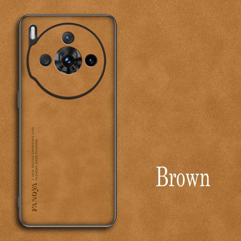 

Для ZTE nubia Z60S Pro Роскошный чехол из овечьей кожи, ударопрочный силиконовый чехол для телефона ZTE nubia Z60S Pro, накладка Coque Nubia Z60S Pro коричневый