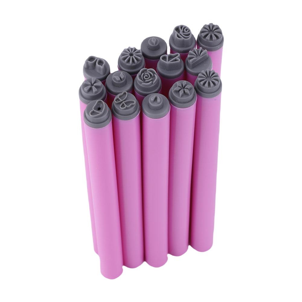 6/10/15 STÜCKE Nail Graffiti Nail Art Punktierwerkzeuge mit 3 Nail Art Pinseln Nagelstempelstift DIY Nail Art Werkzeuge für Mädchen und Frauen