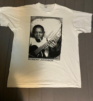 Robert Johnson Klassisches Weißes Unisex Baumwoll-T-Shirt Alle Größen M133 Unisex T-Shirt