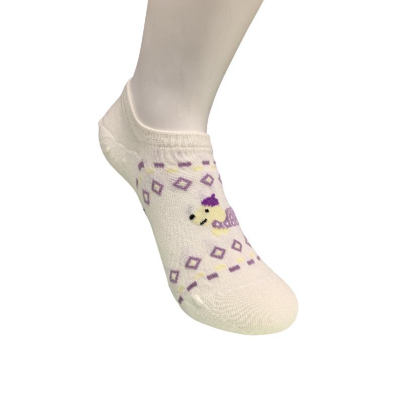 

Boat-style Women s Summer Short-sleeved Cartoon Dog Invisible Socks, Women s Anti-slip Non-slip Off-the-heel White Boneless Open-toe Socks 1 pair