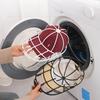 Hat Washer Cage for Washing Machine, Baseball Hat Cleaner Rack with Hollow Mesh Design, Side Buckle Closure Plastic Cap Washer