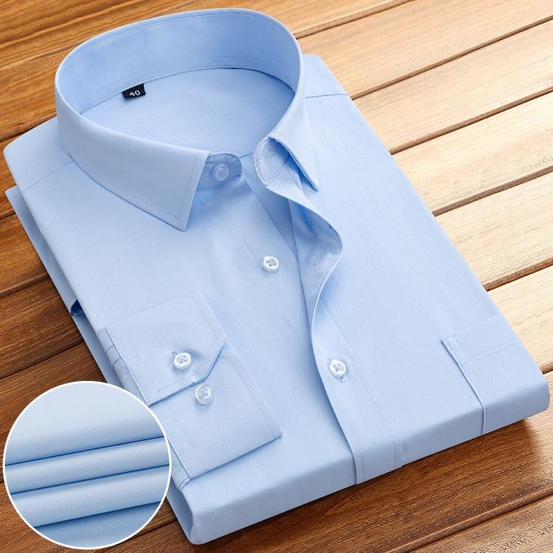 Men's Striped Long Sleeve Shirts Autumn Anti-wrinkle Business Shirt Fashion Casual Comfortable Breathe Slim Fit Shirts