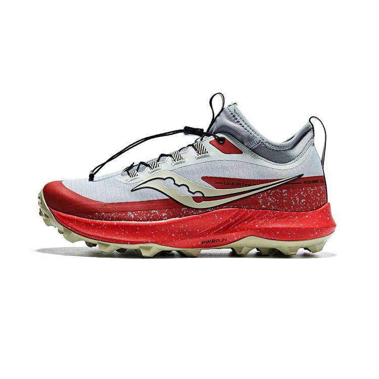 Saucony Peregrine 13 St Multifunctional Professional Low-Top Trail Running Shoes Men sneaker Gray Red S20840-105