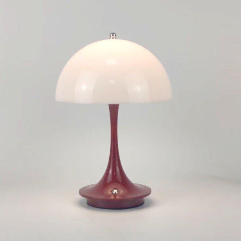 LED Mushroom Small Table Lamp Portable USB Charging Dimmable Flower Bud Lamp Bedroom Bedside Lamp
