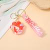 Bubble Beads Cat Claw Quicksand Keychain Cute Kitten Claw Key Ring  Car Key Ring