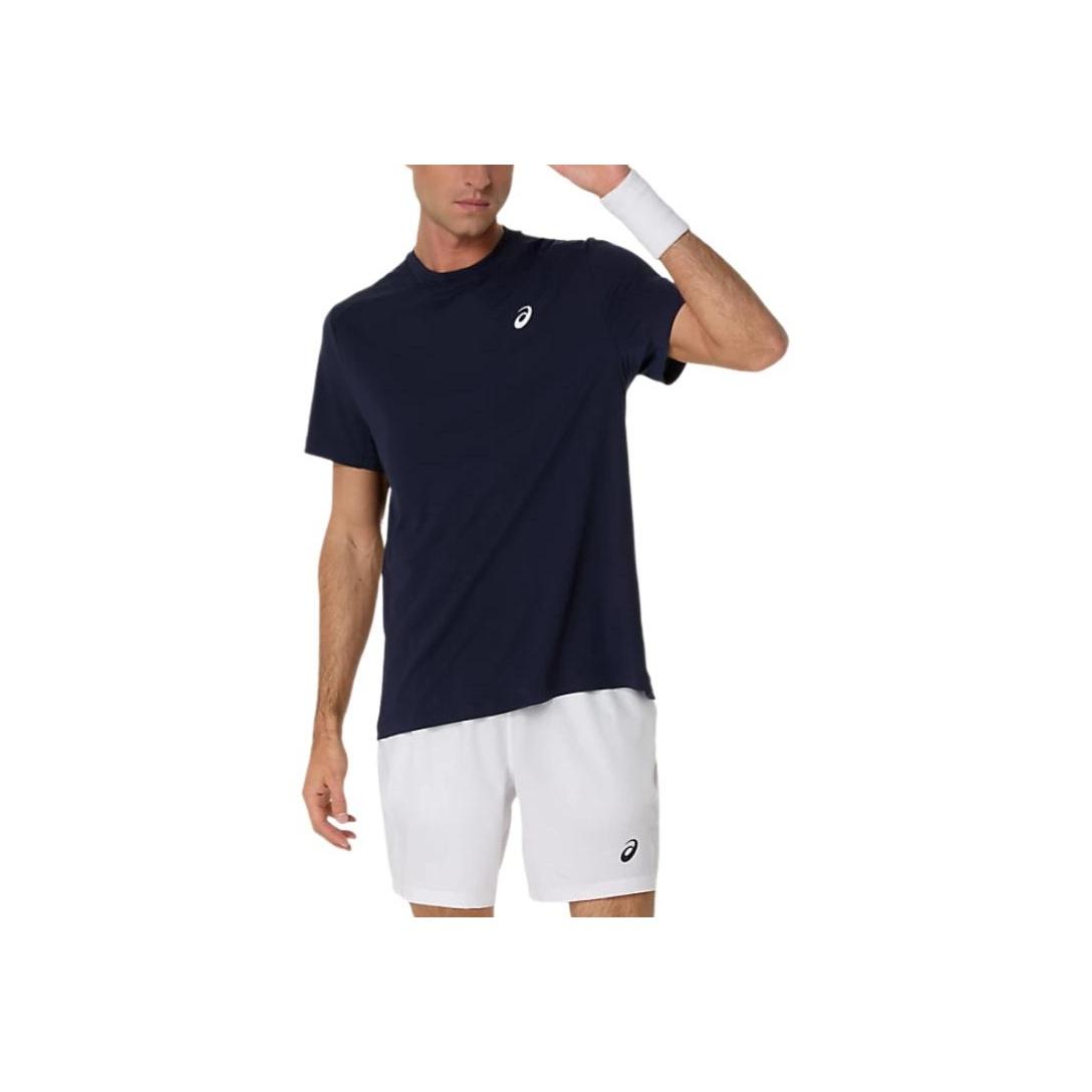 

New Asics COURT SHORT T Shirt Men s Dark Blue 2041A339-400 XL