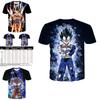 Exquisites 3D-Druck Dragon Ball Z Vegeta Goku Super Saiyan Casual T-Shirt Anime Shirts