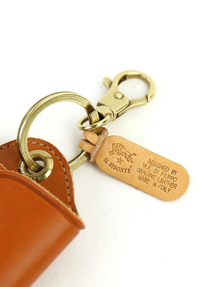 IL BISONTE Leather Key Case with Key Size F 93 Ring, 5432404150-006, (Free Size), (Viridian Green)