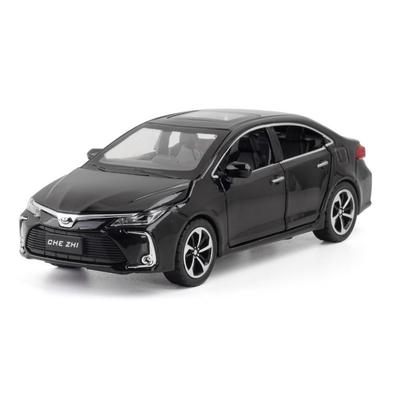 1/32 Scale Toyota Corolla Hybrid Toy Car for Children Diecast Alloy Metal Miniature Model Pull Back Sound & Light Collection Gift Kid