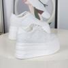 Fashion Women 12 CM Platform Sneakers Casual Outdoor Simple Design Skateboard Comfortable Lace Up Sneakers High Quality Sport Shoes