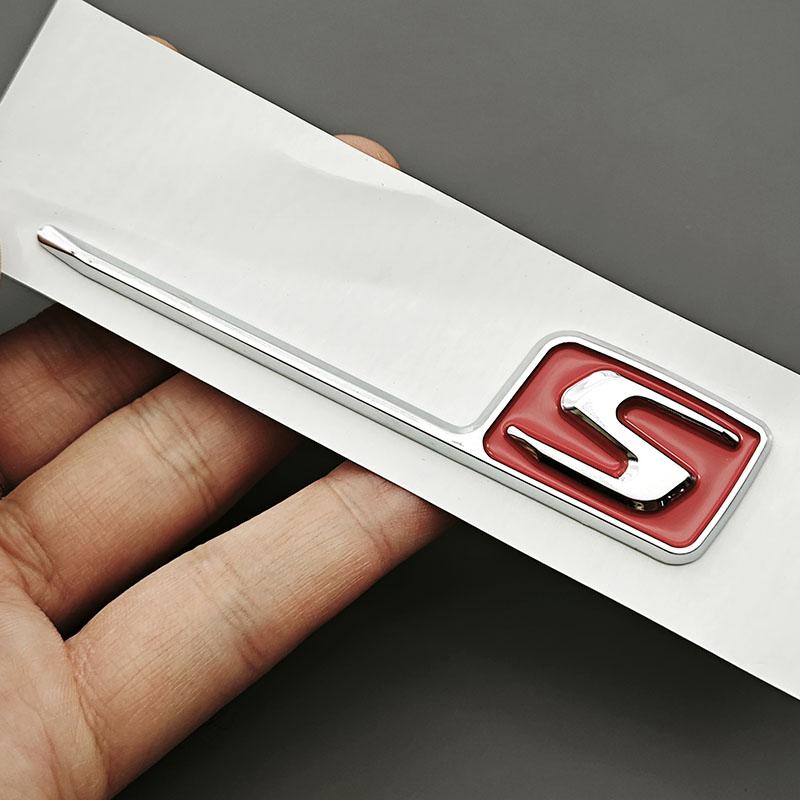 3D ABS Silver Yellow Black Logo S Badge Car Rear Trunk Emblem Sticker For Mercedes Benz AMG E63S GLC63S GLE63S GTS GT43S CLA45S