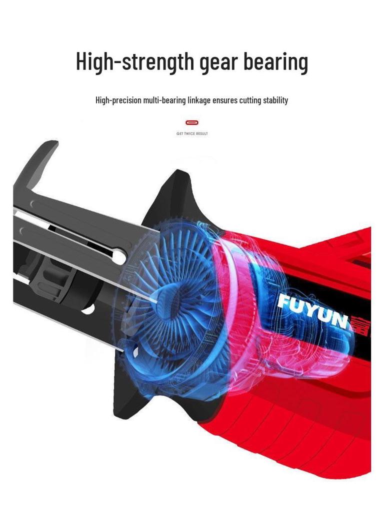 Richyun Professional Rechargeable Reciprocating Saw - Handheld Electric Chainsaw for Outdoor Logging and Cutting