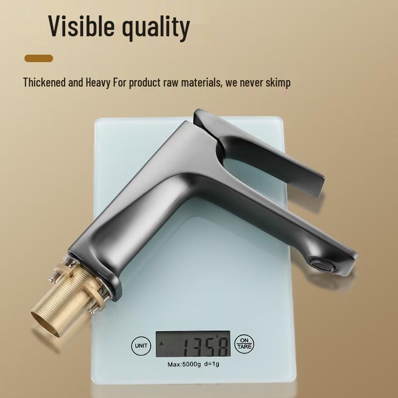 Elegant Black Tall Single-Hole Basin Faucet