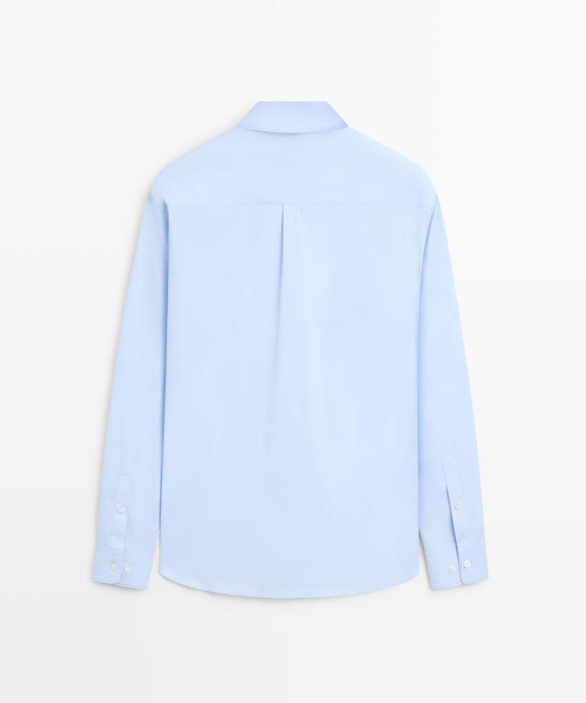 Masimodutti Cotton Blend Stretch Shirt