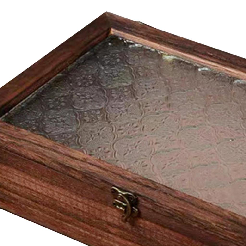 Wooden Jewelry Box Jewelry Organizer Art Hobbies Gift Packaging Box with Hinge