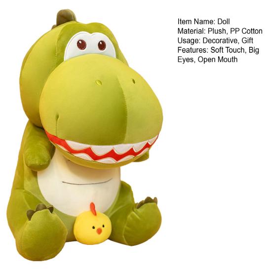 35/45cm Ornament cu Aspect Elegant și Vivid Atingere Confortabilă Ochi Mari Drăguți Gură Deschisă Jucărie de Pluș Dinozaur Recuzită Foto Păpușă