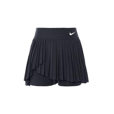 Dri-Fit Advantage Culoare uni Imprimare cu logo Tivul neregulat Talie mijlocie Confort sportiv Fusta pliată Casual Femei Pantaloni negru DR6850-010