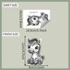 Cartoon Cute Baby Zebra Switch Plate Sticker for Bedroom Living Room Hallway Home Decor Self-Adhesive Removable Decal