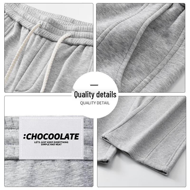 :CHOCOOLATE Men's Pleated Straight-Leg Casual Pants