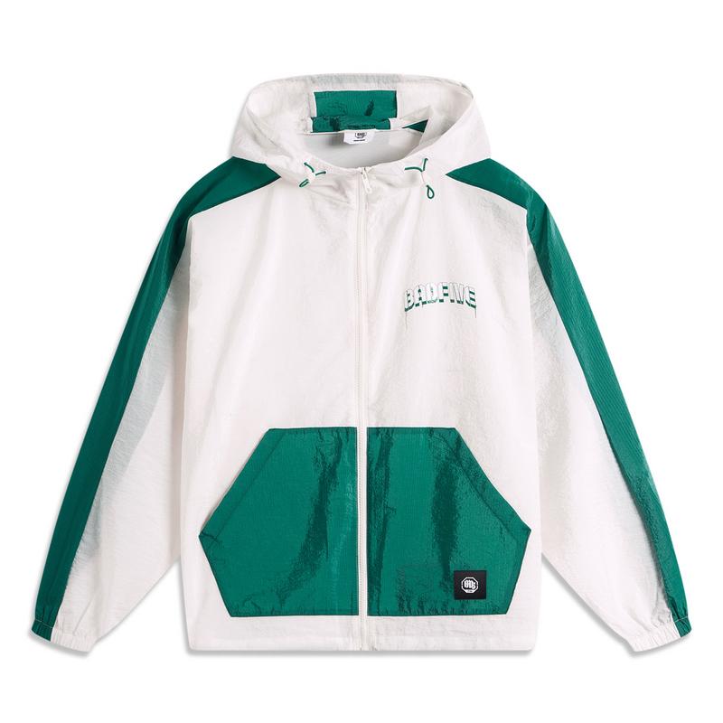 Li-Ning Comfortable Casual Simple Color-Block Zipper Loose Letter Sports Windbreaker Men Outerwear AFDU643-3