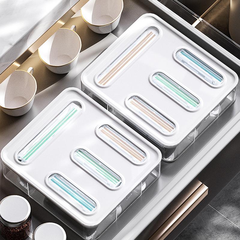 Transparent Zip Lock Bag Organizer Storage Food Bag Holders Compatible With Gallon Quart Sandwich & Snack Size Bag Kitchen Tools