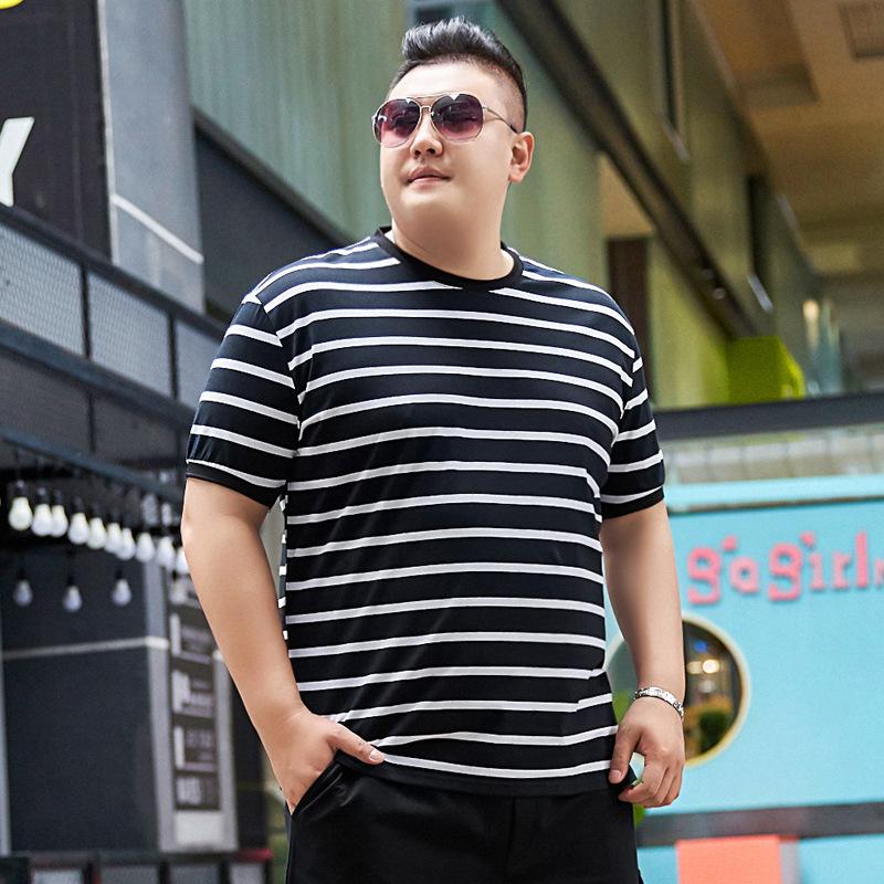 Men's Plus Size Big Tall Black T-Shirt Summer Oversized Cotton Tee 2XL-7XL