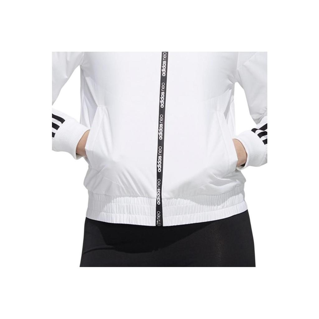 Adidas Neo Short Side Stripe Sports Cotton Jacket Winter Women Jacket White GJ8851