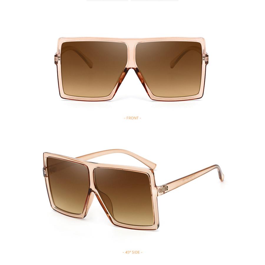 

1pc Square Plastic Frame Oversized Boho Fashion Sunglasses For Women Daily Life Vacation Travel Driving Beach Accessories коричневый