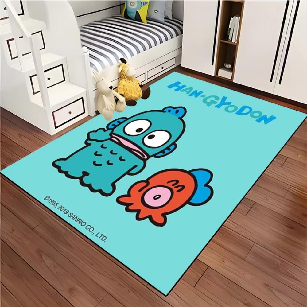 Hangyodon Cartoon Carpet Welcome Floor Mats NonSlip Bedroom Kitchen Rugs 100% Polyester Washable Carpet for Home Decor