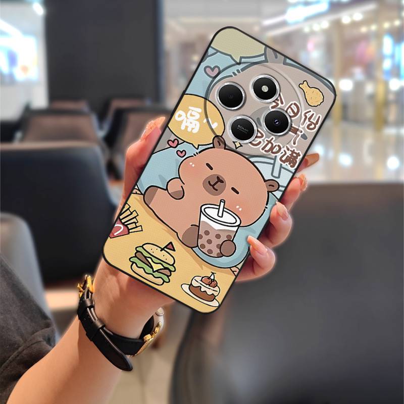 Phone Pouch Couple Phone Case For Redmi 14C 4G/14R 5G/A3 Pro 4G/POCO C75 Back Cover Soft Case Dirt-resistant Silicone