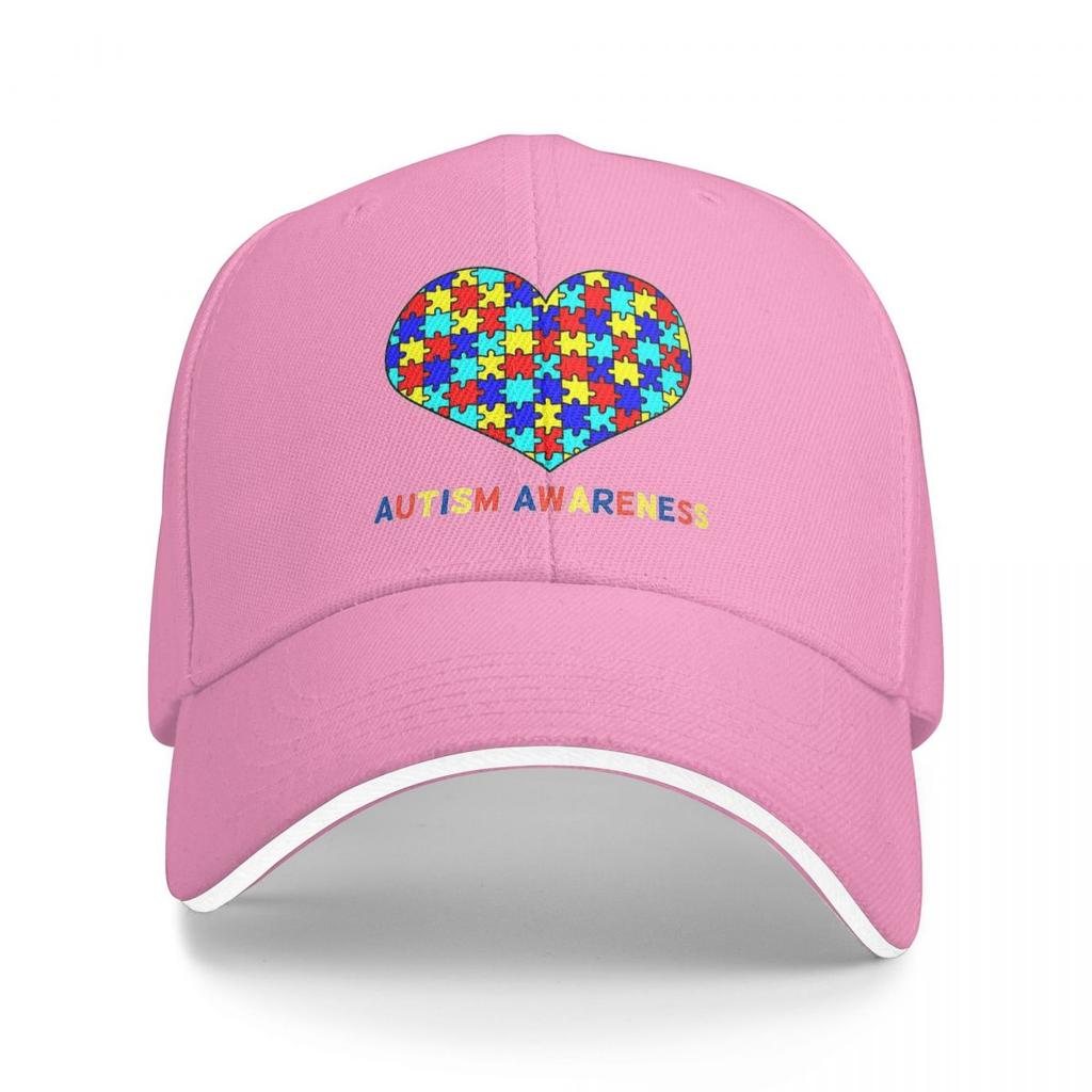 Unisex Baseball Hats Love Heart Autism Awareness Outdoor Streetwear Summer Sports Baseball Caps Hip Hop Cap Casquette Hats