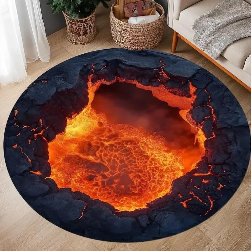 3D Optical Illusion Crack Vortex Deep Hole Carpet Decor Floor Mat Bedroom Leisure Area Carpets Sofa Soft Bedside Non-slip Rugs