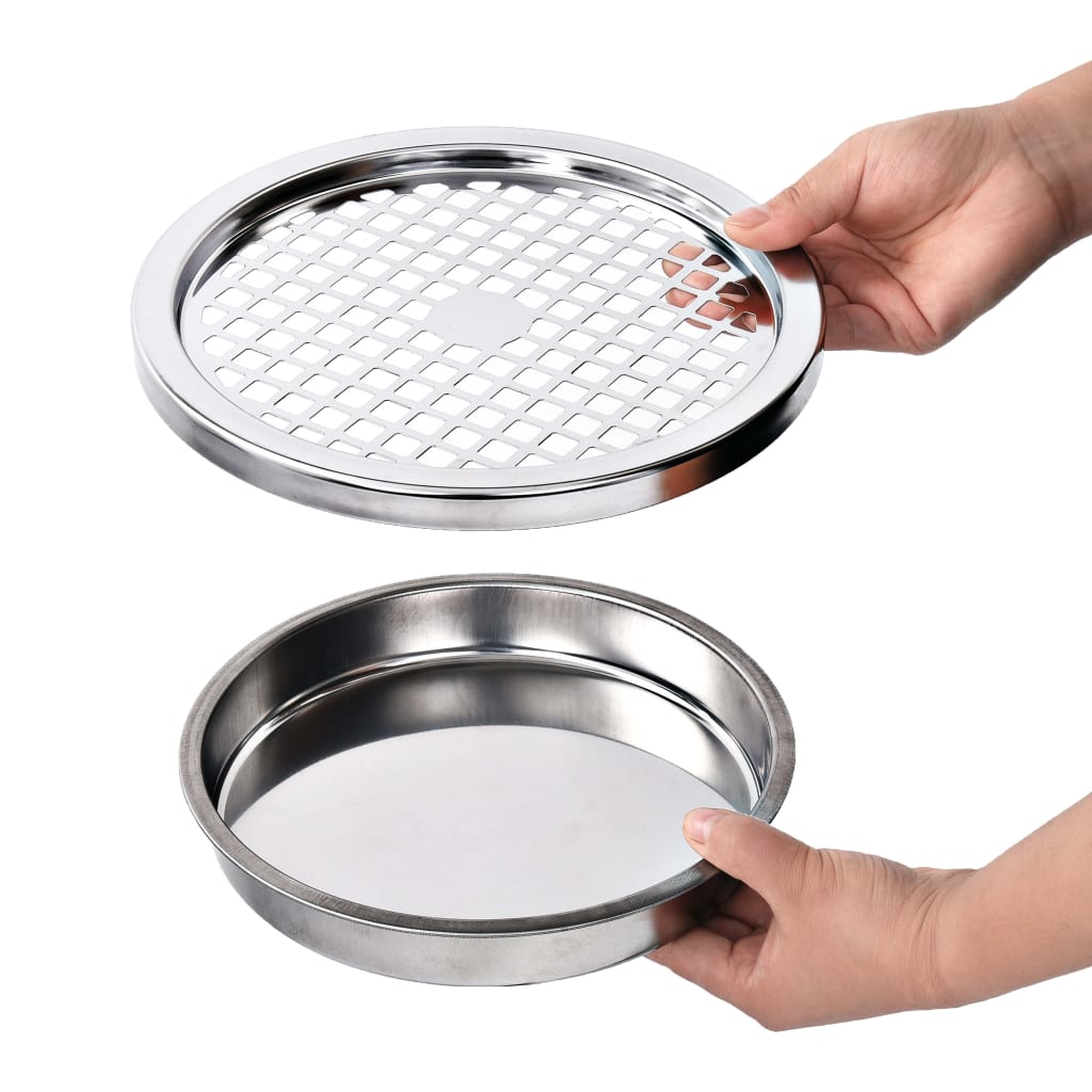 Floor standing ashtray bin 30 L steel gray