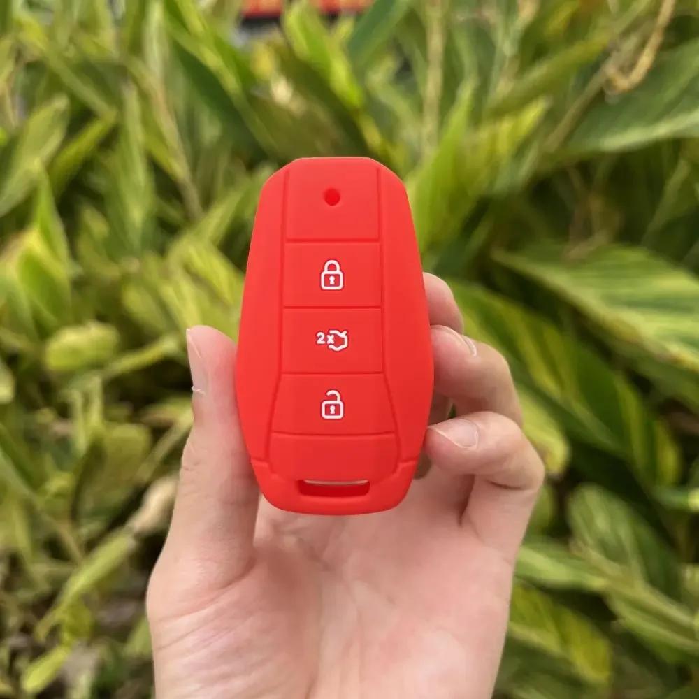 

Rubber Car Key Fob Cover Silicone Protector Case for JAC VW SOL E10X QX X8 E50 X6 A5E50A E40X X4 Remote Keychain Accessories красный
