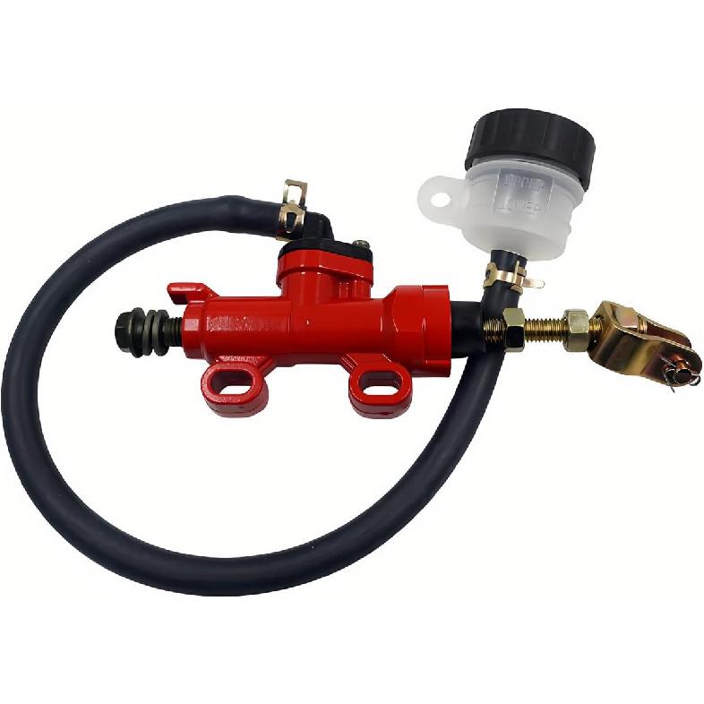 Bakre bromshuvudcylinderpump med behållare Kompatibel med Suzuki GSXR 600 750 1000 1100 GSX1300R RF600 RF900 SV650 SV1000 GC150/200 (röd)