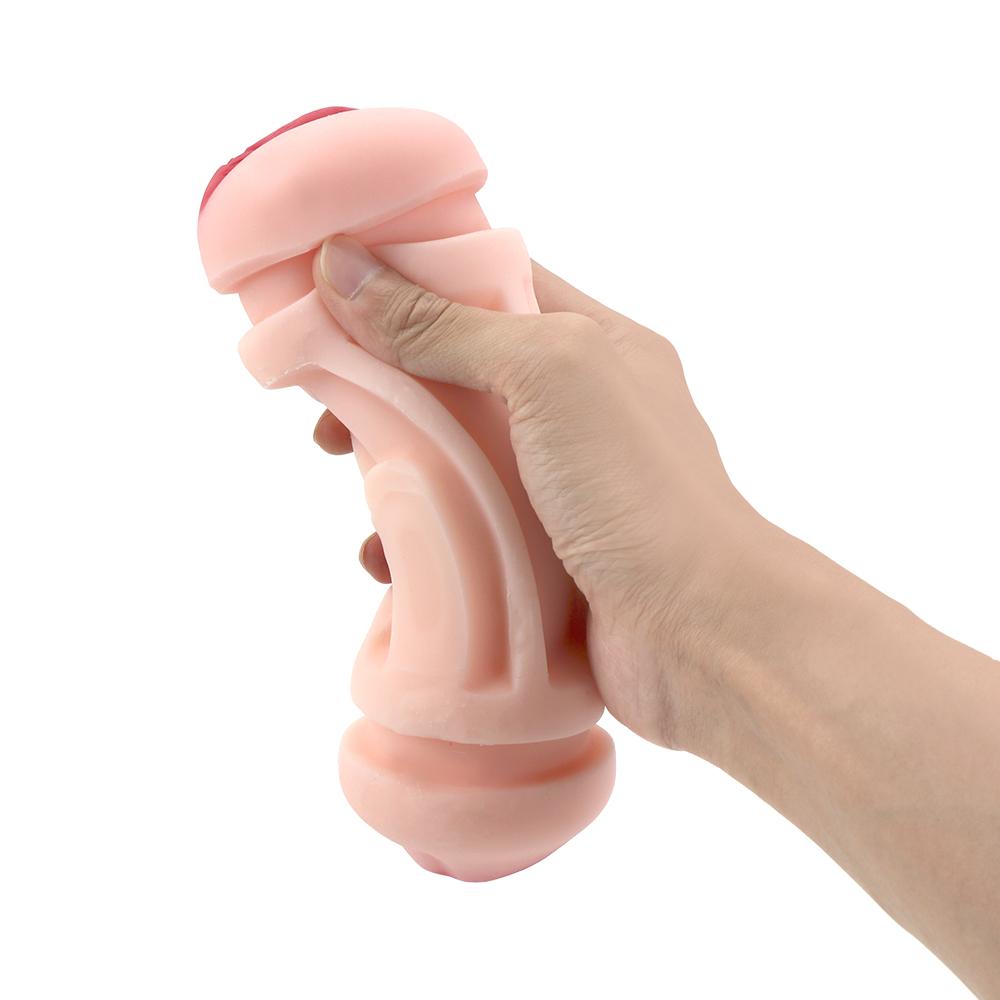 USB Rechargeable 18 Modes Realistic Self Heating Sex Toys For Men Real Vagina and Mouth Automatic Male Masturbator