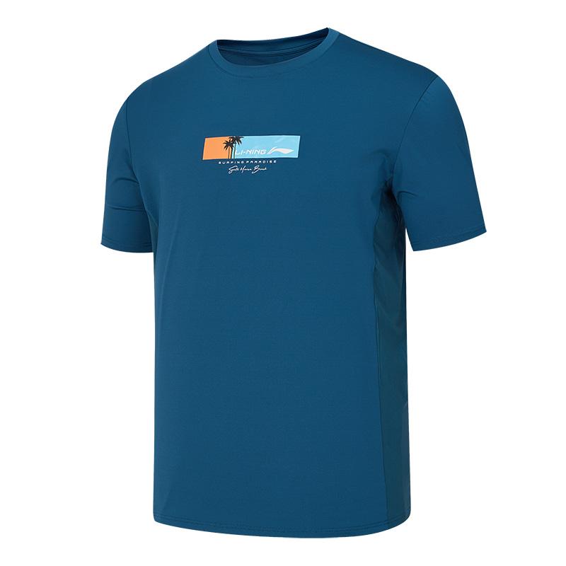Li Ning T Shirts Men s Crew Neck Moderate Straight Fit LXYV835 3XL