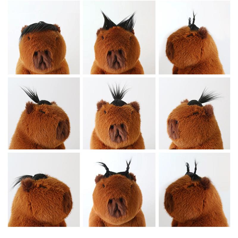 Capybara gnager Capybara plysjdukke med hår Klutdukke med hår Capybara plysjleke søt dukke Myk Capybara plysj