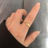 Minimalist Geometric Twisted Open Ring For Women Niche Design Cool Simple Fashion Personality Band