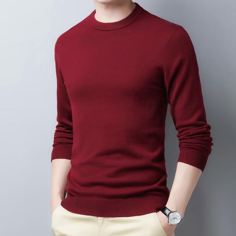Men's 100% Merino Wool Crew Neck Pullover Sweater