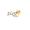 Hot Selling Gold Plated Titanium Alloy Wedding Trendy Ear Piercing Jewelry for Female Children with Zircon Gold Crown