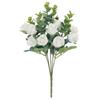 Artificial Bouquet Small Handle Rose Eucalyptus Leaves Home Decor Living Room Decoration Wedding Garden Simulated Flowers