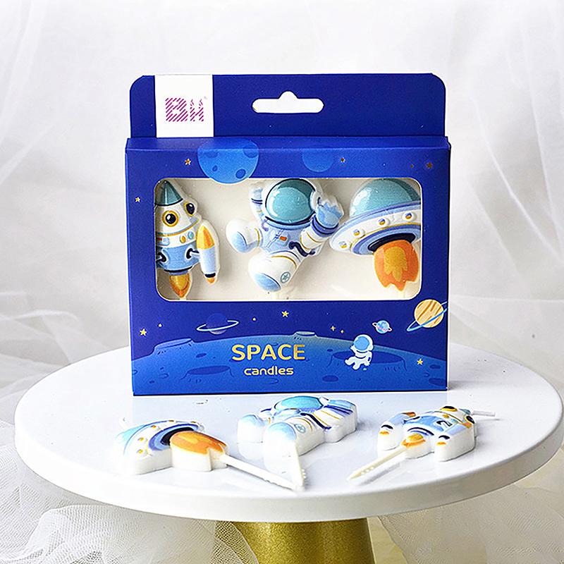 Astronaut Cake Candle Child Happy Birthday Party For Universe Outer Space Theme Birthday Party Decorations Cake Decorating Tools