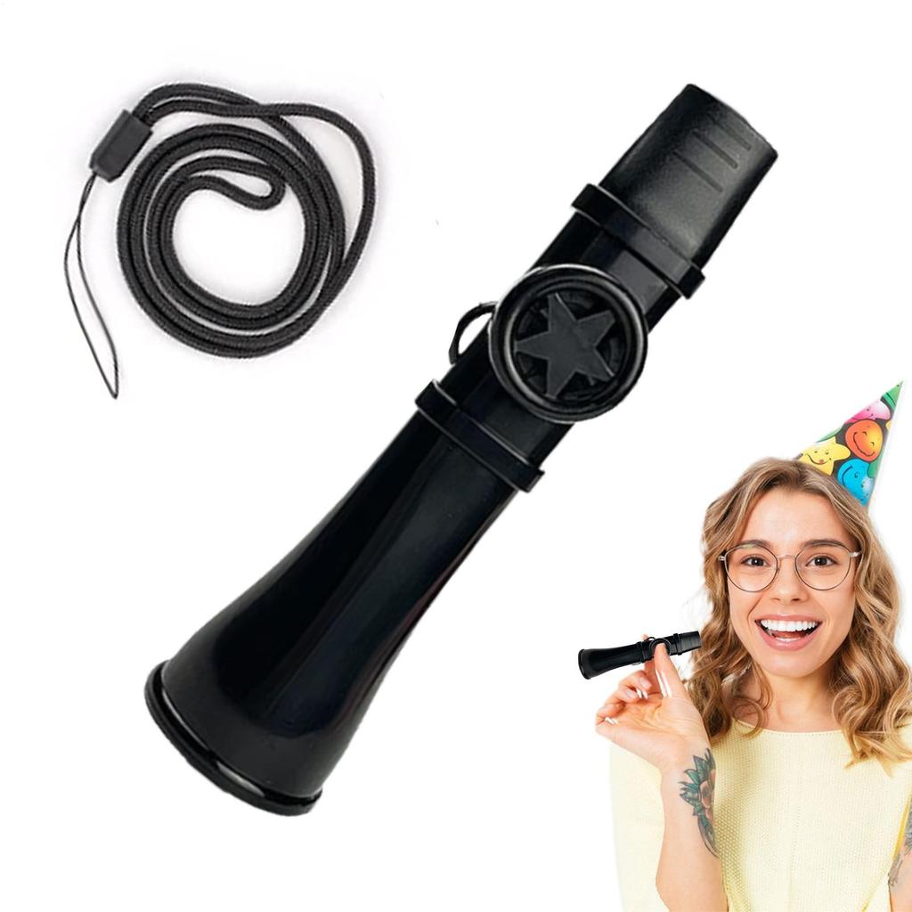 Portable ABS Kazoo Flute Easy To Learn with Lanyard Musical Instruments Joyful British Musical Whistle Toy Boys Girls Gift