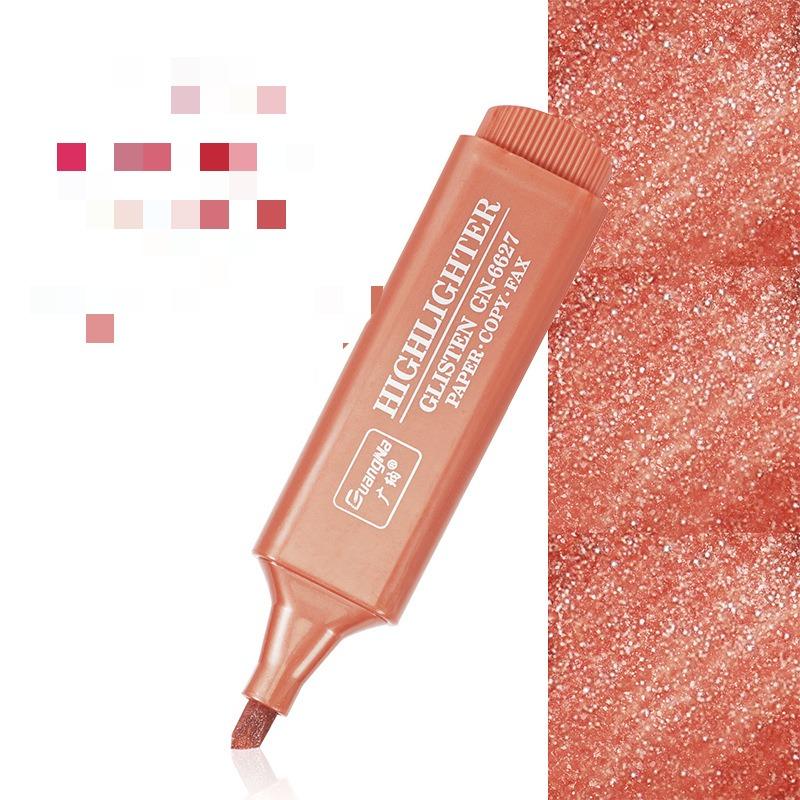 Haile 8ks/sada metalických zvýrazňovačů Morandi zlatý prášek třpytivý zvýrazňovač markery pro poznámky deník graffiti pero papírnictví