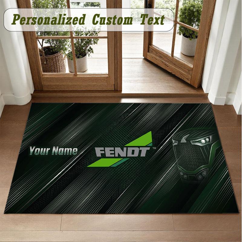 Crystal Velvet Square Rug Custom NameFendt Pattern Non Slip Home Floor Decor Rug