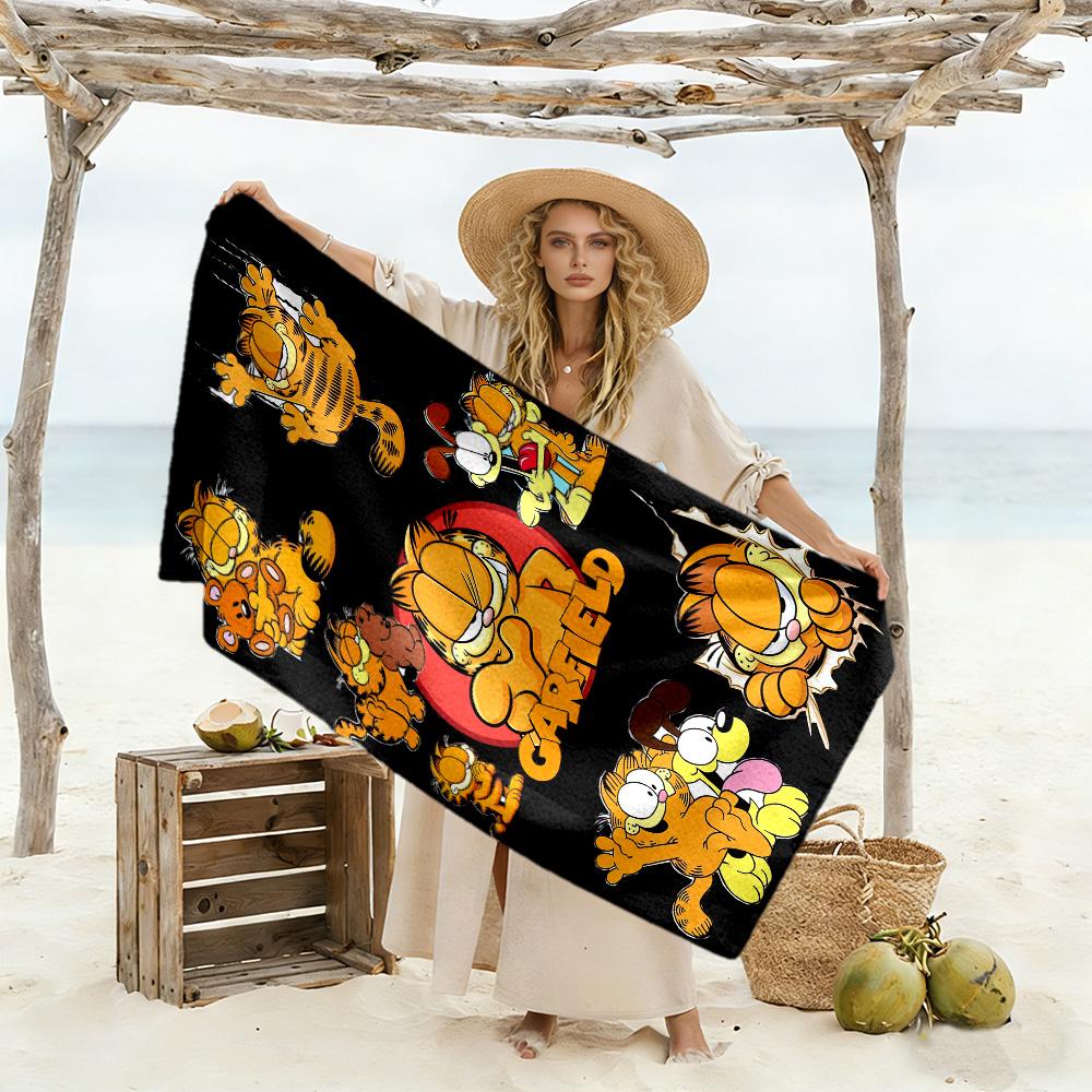 Garfield Beach Towel Soft Durable Quick-Dry Comfortable Lightweight Suitable for Swimming, Gym, Camping, Yoga Vacation